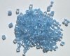 10 grams of 4x4mm Colorlined Opaque Light Blue Miyuki Cubes